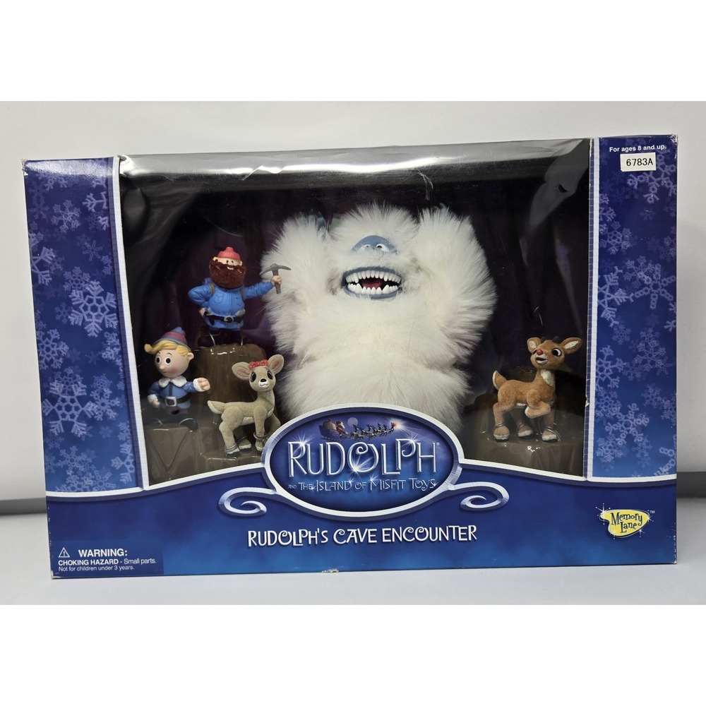Rudolph's Cave‎ Encounter Christmas Figures Playset Yukon Hermey Memory Lane Vtg